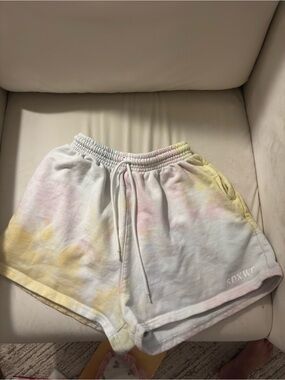 White Fox Boutique Sarah’s Day Tie-Dye Pastel Women's Lounge Shorts